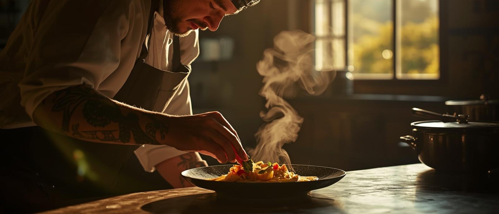 Napa Valley chef plating a seasonal dish that reflects the region’s refined, wine focused culinary leadership