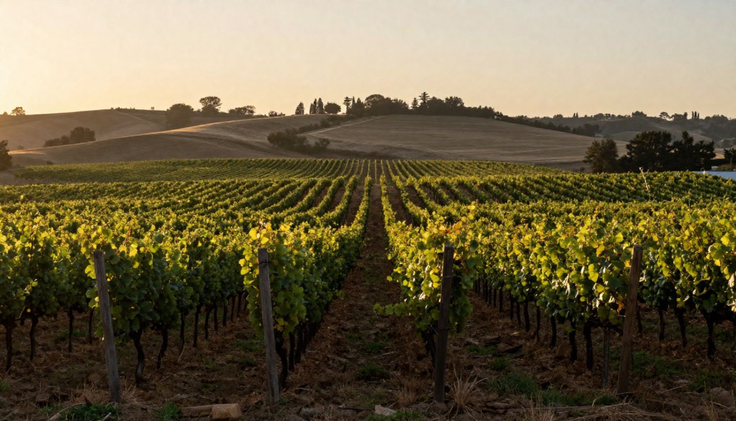 Cabernet Sauvignon vineyard rows in Rutherford Napa Valley during late morning light, representing a wine collector focused Napa Valley itinerary.