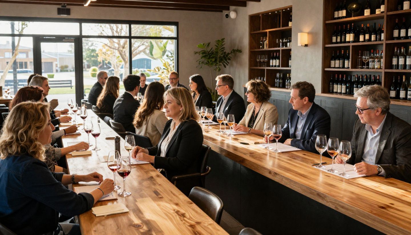 Private group wine tasting at Napa winery.