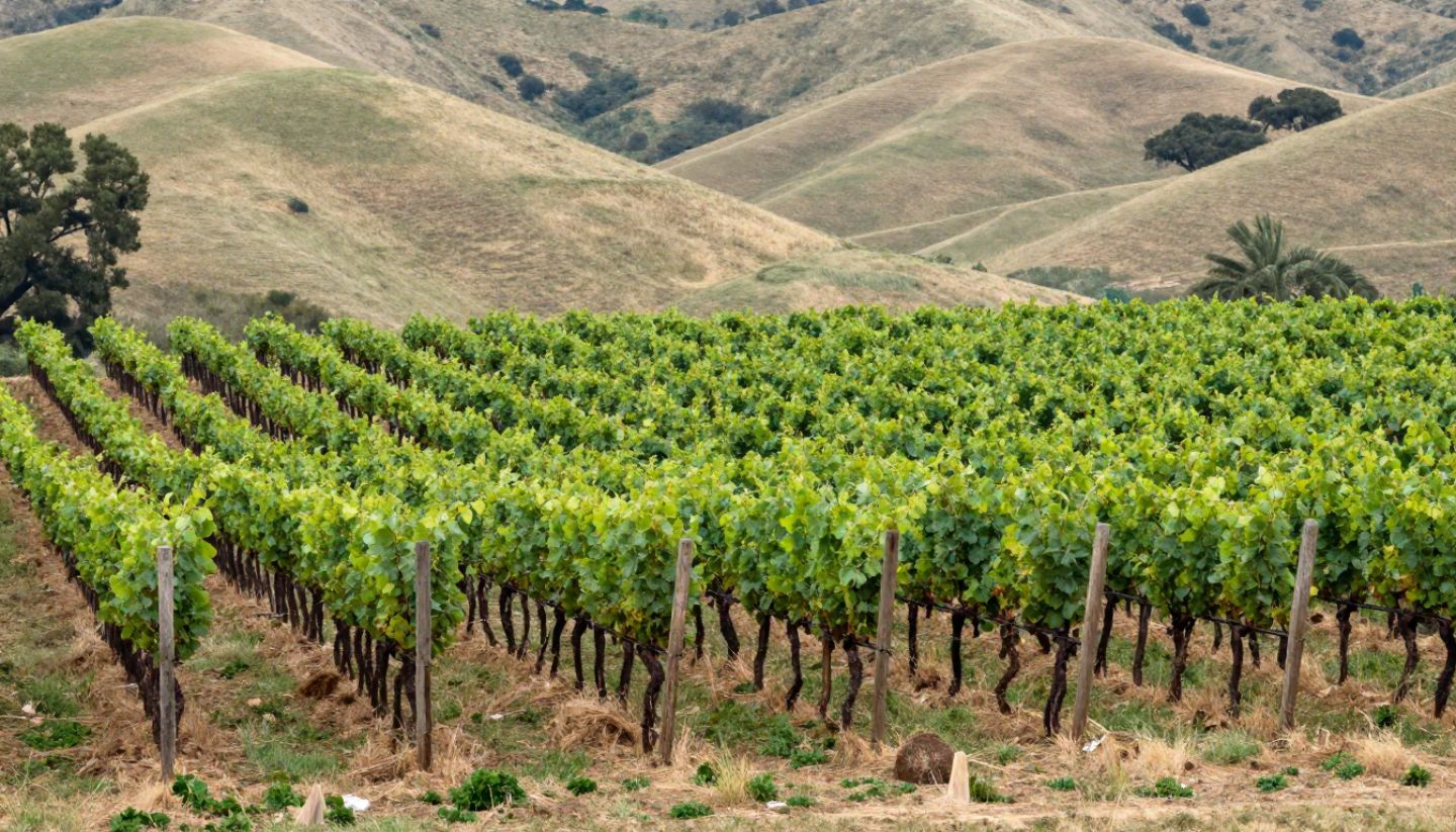 Contrasting vineyard landscapes near Napa Valley, showing how wine regions change across Northern California.