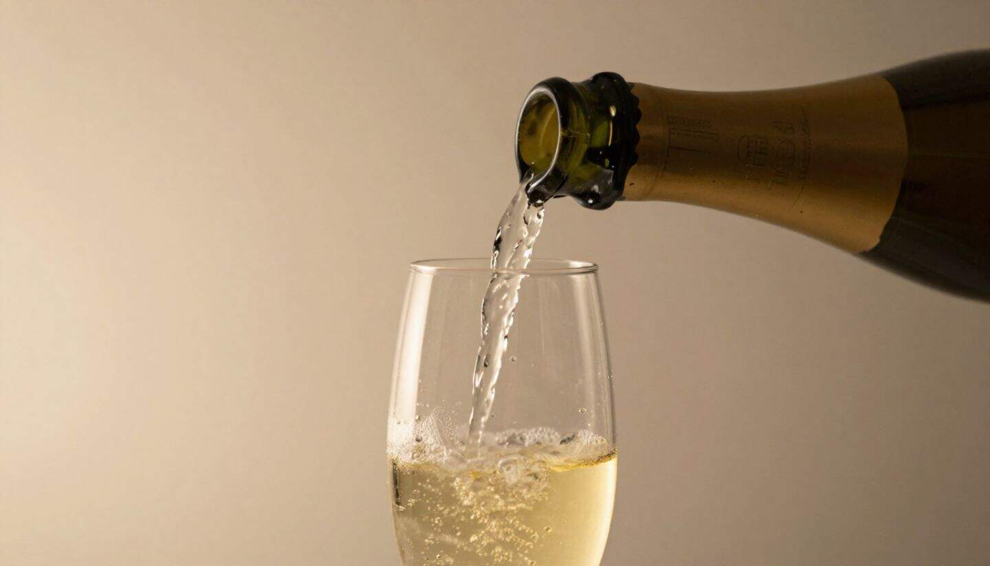 Sparkling wine being poured in Napa Valley.

