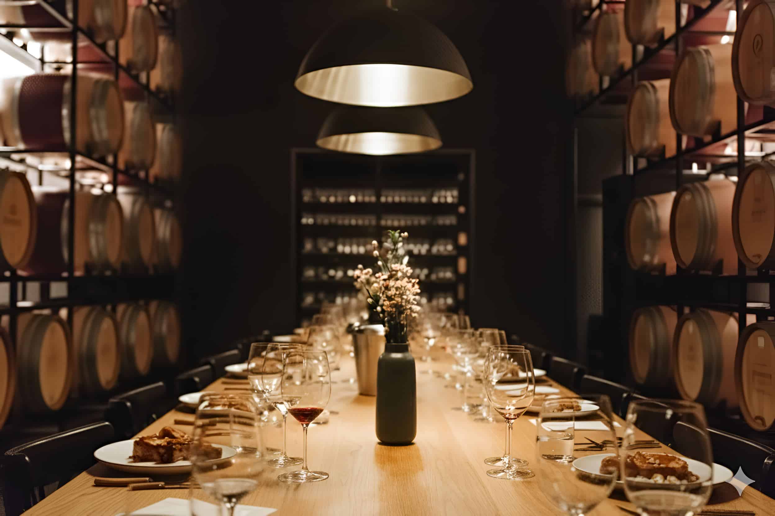  Napa tasting room with curated wine flight for beginners.