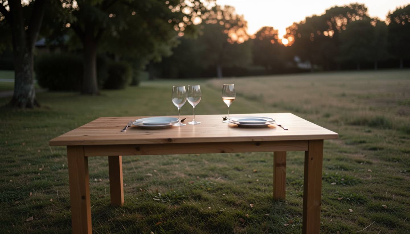 Outdoor dinner for two in Napa Valley after an intimate elopement, with wine, simple food, and soft evening light.