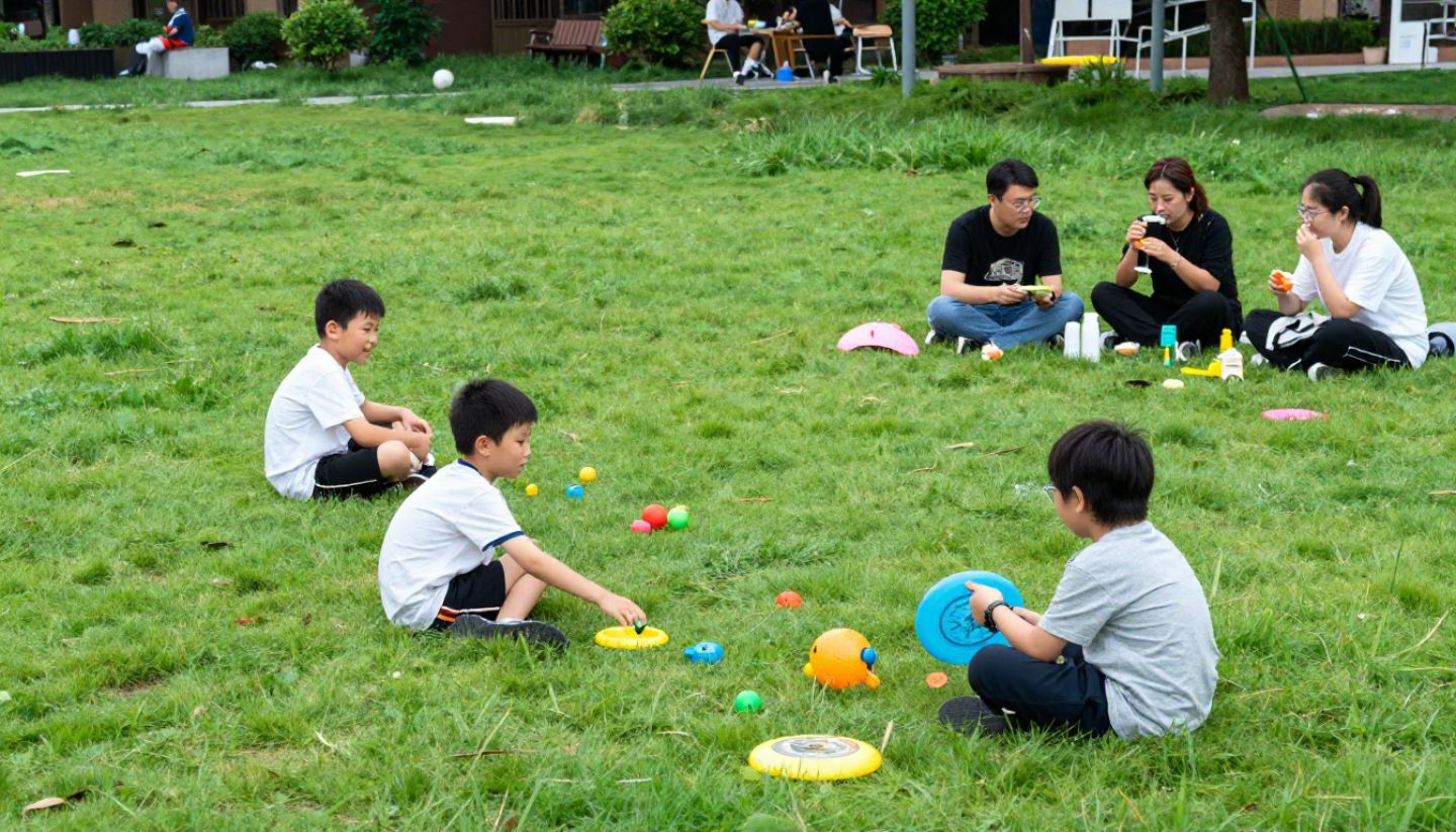Children playing at family-friendly winery in Napa.