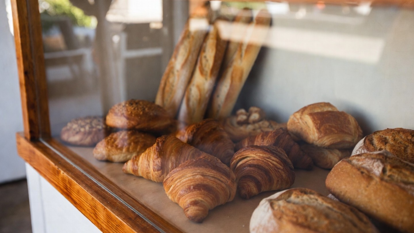 Freshly baked pastries at a Napa Valley bakery in the morning, showing the kind of simple, high-quality breakfast spots popular with visitors from San Jose.
