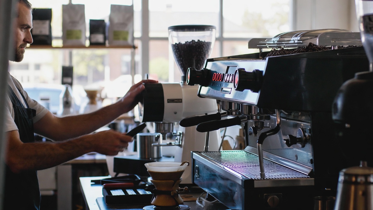 Close-up of espresso and pour-over preparation inside a Napa Valley coffee roastery, highlighting craft coffee culture popular with Contra Costa and East Bay visitors.