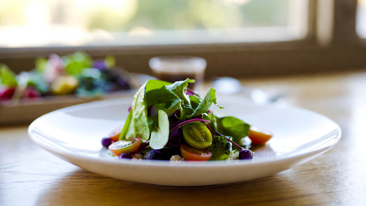 Seasonal farm to table dish served at a Napa Valley restaurant, highlighting fresh ingredients and mindful eating.
