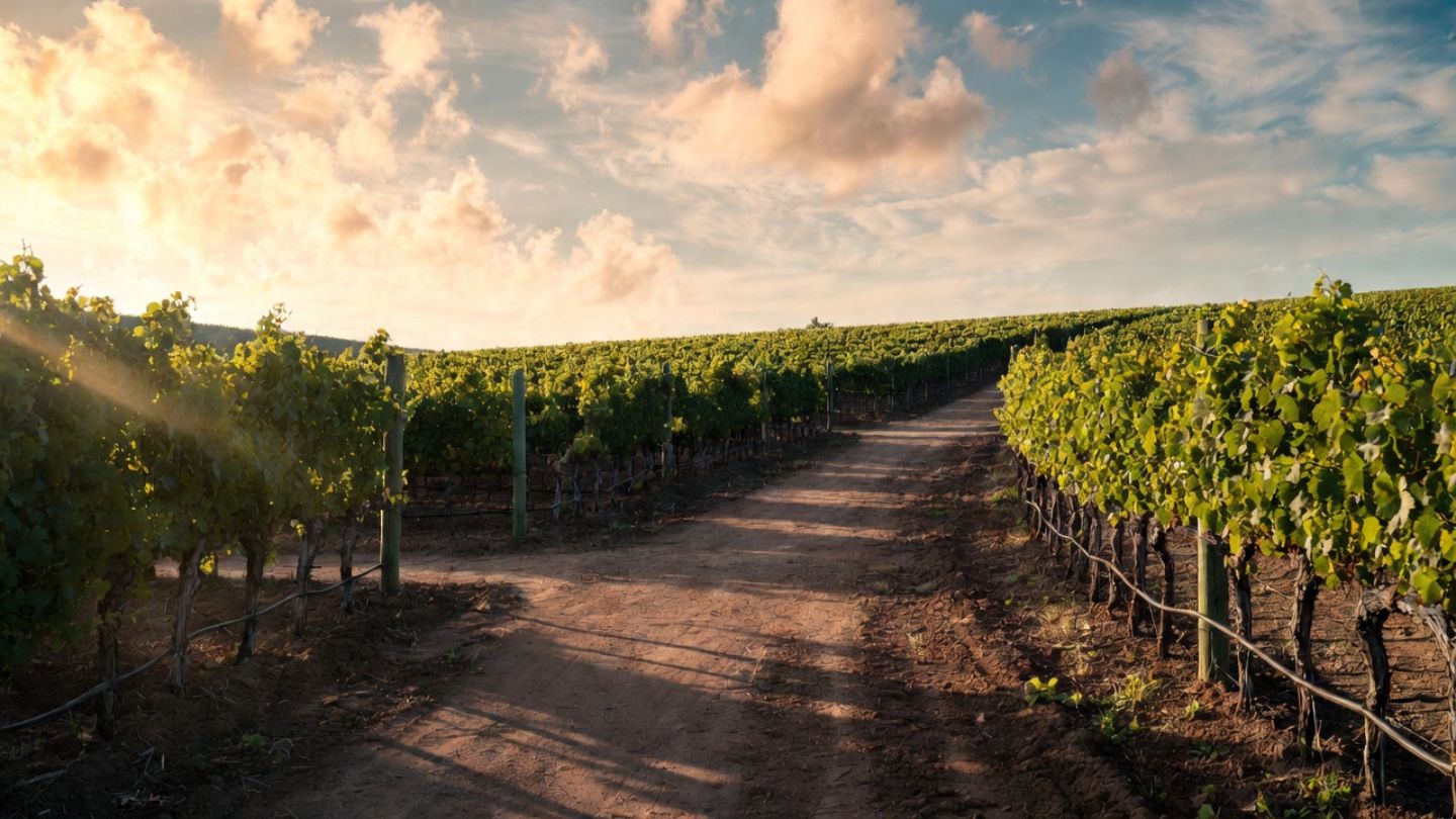 Afternoon walk along the Napa Valley Vine Trail with vineyards and soft light, highlighting slow travel experiences beyond wine tastings.
