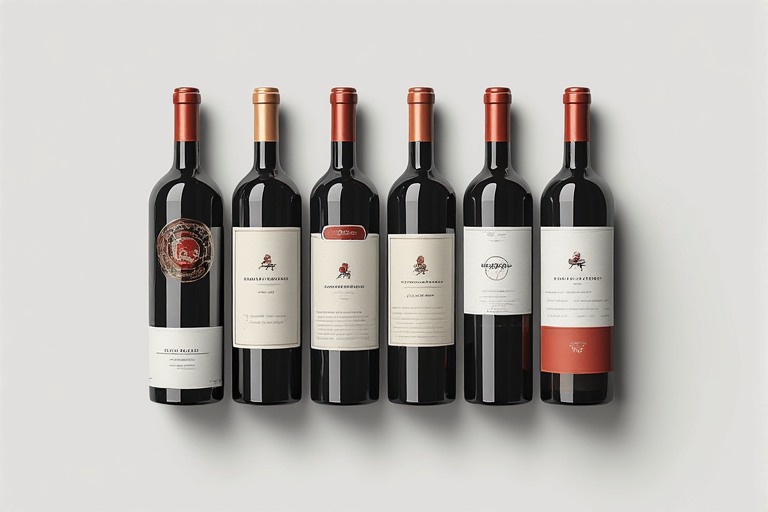 Several Napa Valley wine bottles displayed together to show consistent label design, typography, and packaging across a winery’s collection.
