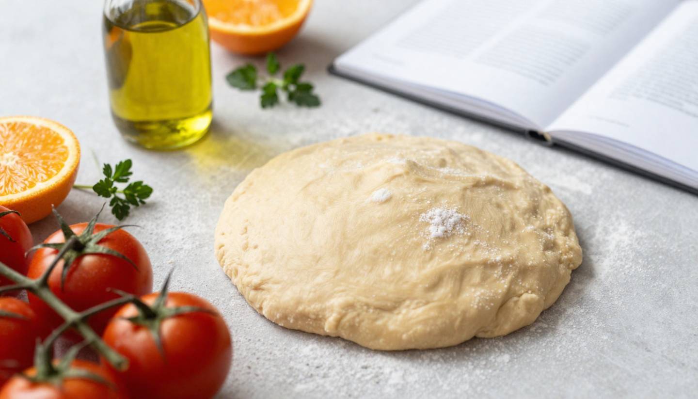 Fresh seasonal ingredients used in Napa Valley cooking classes, including vegetables, herbs, citrus, and olive oil arranged on a kitchen counter to represent farm-to-table culinary learning.