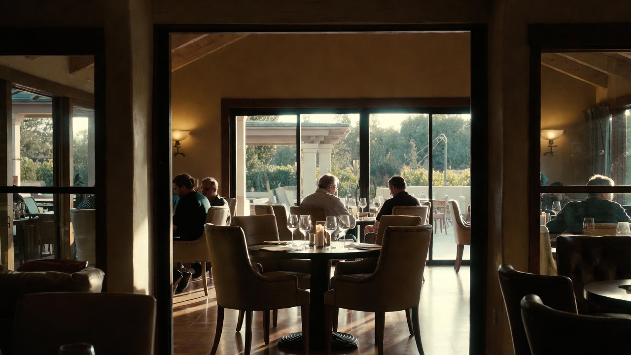  A seated winery tasting in Napa Valley with a small group gathered around one table, highlighting a calm and social wine tasting experience for friends traveling together.
