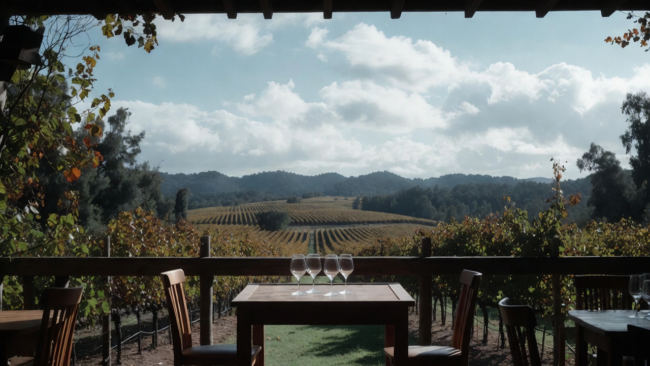A seated winery tasting in Napa Valley with one table and vineyard views, illustrating a quiet, reflective wine experience suited for midlife travel.
